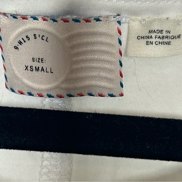 Anthropologie Postage Stamp 9–H15 ST‎ White and Yellow Ruffle Sleeve Top Size XS - Picture 3 of 5